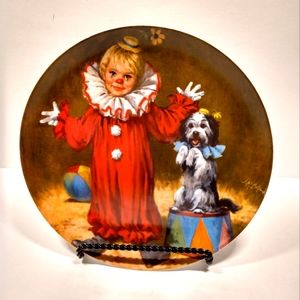 Signed 1982 Reco / Edwin Knowles Collectible Plate Tommy The Clown - McClelland